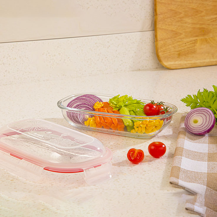 ظرف-شیشه-ای-بیضی-دربدار-500-میل-لیمون-1 ظرف سرو بیضی درب دار500لیمون 2005 - تصویر 1